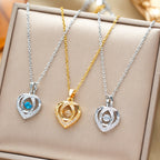 Rhinestone Heart Necklace”