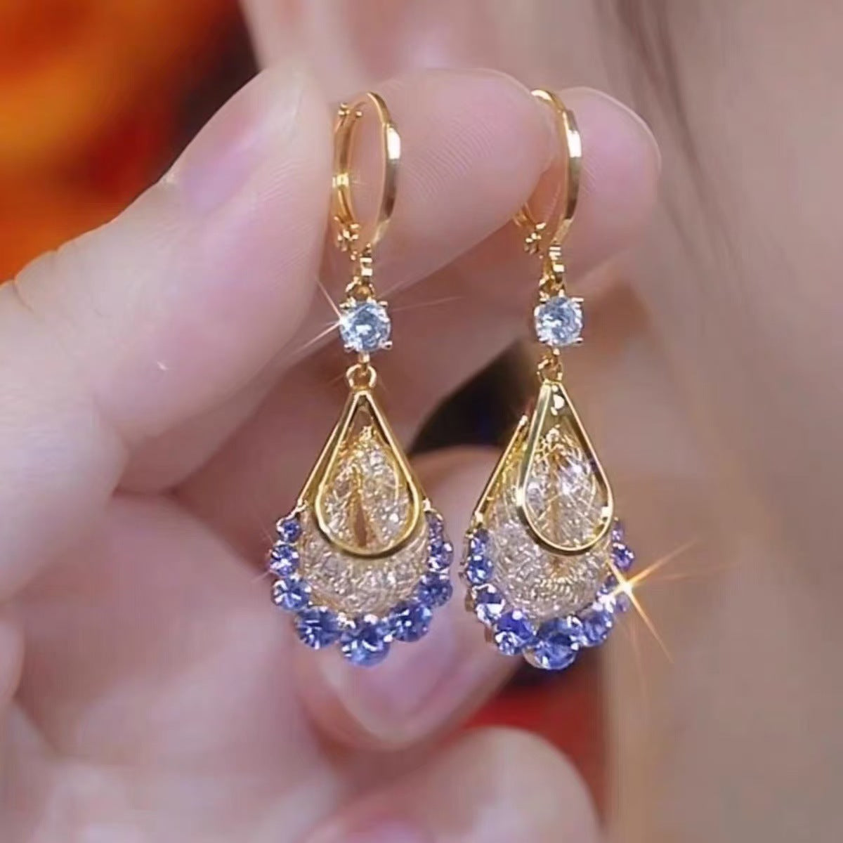 Crystal Water Drop Earrings