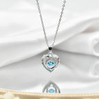 Rhinestone Heart Necklace”