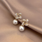 Elegant Niche Square Pearl Stud Earrings For Women