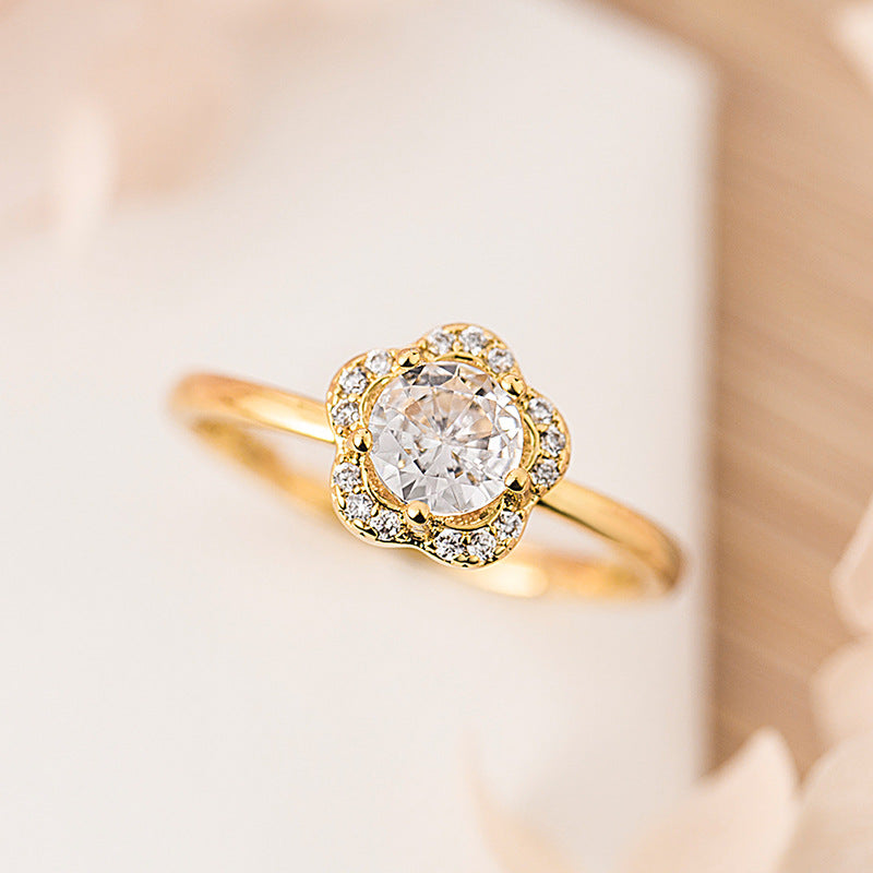 Retro Minimalist White Zircon Micro-pave Ring For The Index Finger