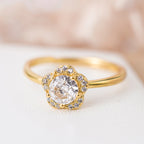 Retro Minimalist White Zircon Micro-pave Ring For The Index Finger