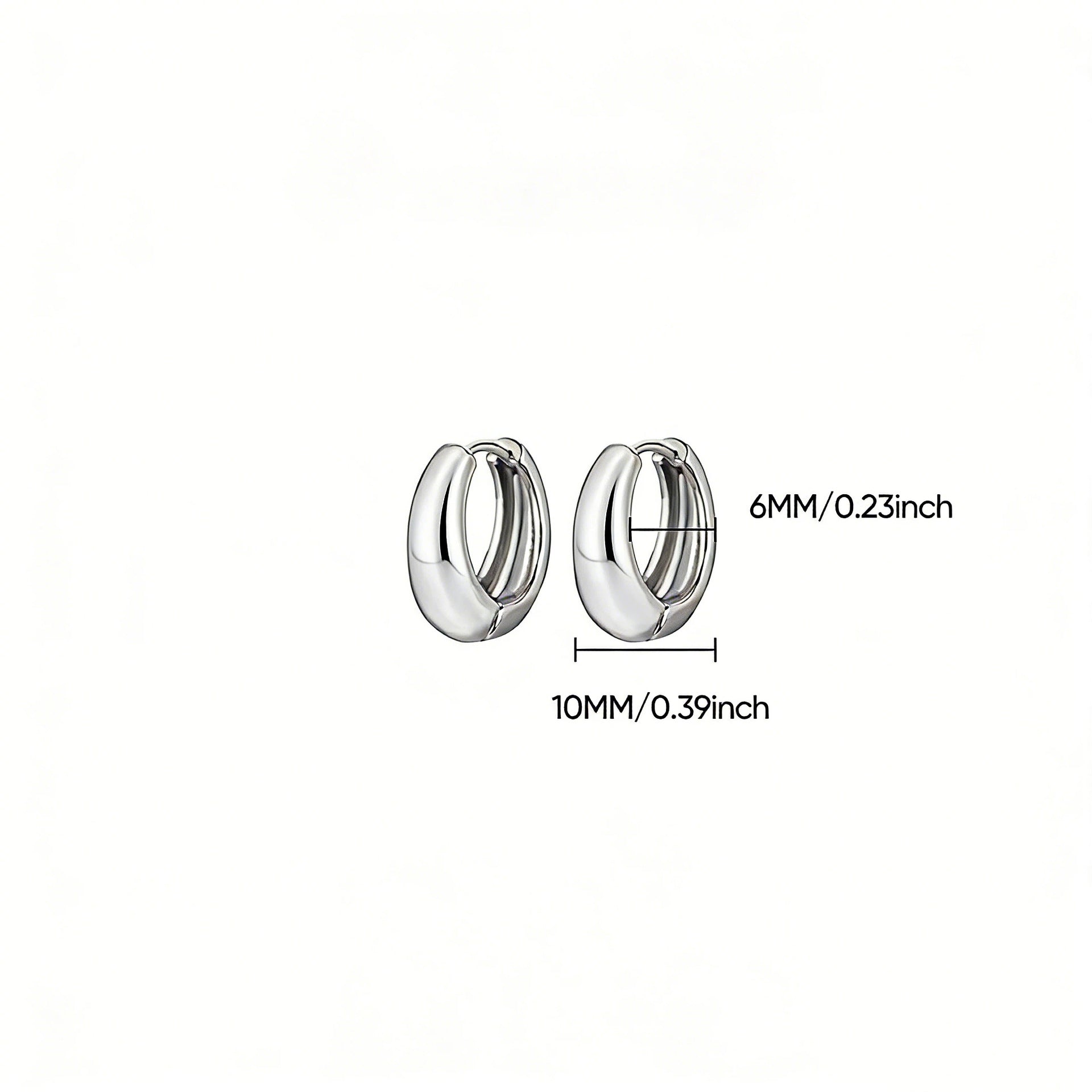 Minimalist Round Wide Smooth Hoop Earrings
