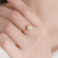 Retro Minimalist White Zircon Micro-pave Ring For The Index Finger