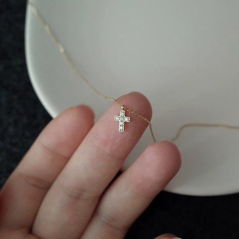 Dainty Chic Mini Diamond-studded Necklace For Women