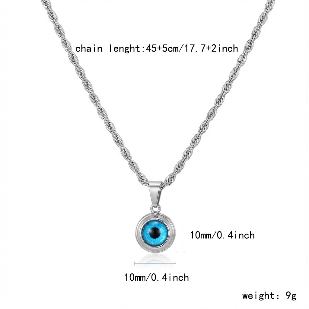 Angels Eye Titanium Steel Gold-Plated Clavicle Chain