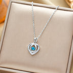 Rhinestone Heart Necklace”