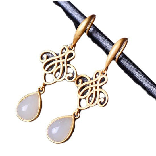 Chinese Knot Water Drop Classic Elegant Earrings For Women