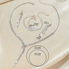 Fashion Simple Necklace Earring Bracelet Four-piece Set